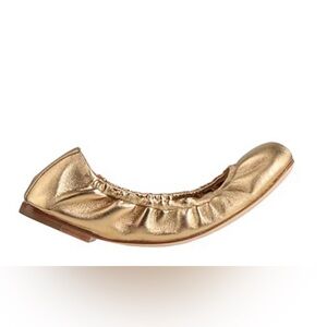 Rene Caovilla Gold Flats size 10 1/2 flat ballet shoes